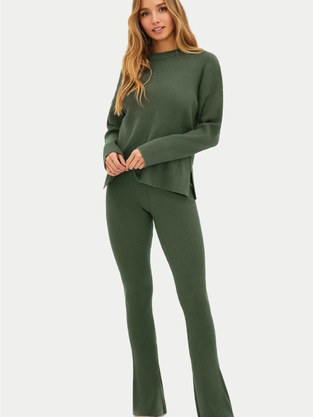 Beach Riot Olive Rib Tory Pant